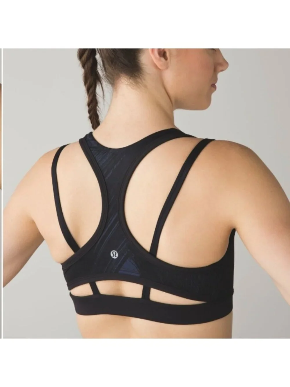 Lululemon Splendour Bra Wind Chill Deep Navy Black / Black